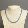 Necklace Imperial Blue Jasper (pressed) smooth beads, 6mm diameter, 45cm length