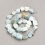 Unpolished Larimar Bead Strand, galtyvka shape, diameter 16x12 mm, length 41 cm