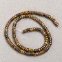 Beads on thread natural stone Tiger's Eye rondelle, diameter 4x2.5 mm, length 38 cm