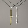 Pair Pendants 'Knives on a Cord' 70×12 mm + -, length 45–50 cm