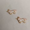 Unicorn enamel finish pendant 9 pcs 22×12 mm