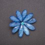 Daisy Brooch with Blue Aquarium Effect