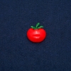 Tomato brooch-pendant, gold-toned metal 25x28mm +
