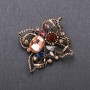 Brooch 'Order of Beauty' with multicolored crystals, 50×48 mm, yellow metal