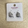Earrings Xuping Rhodium with White Crystals 10x6mm +