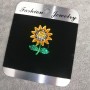 Flower brooch 'Sunflower' 26x19mm