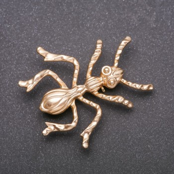 Ant Brooch in Yellow Metal 50x45mm