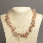 Necklace with natural selenite chip 'Needle', diameter 15x5 mm ±, length 45 cm+