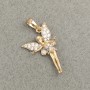 Pendant Xuping 18K Gold Plating Fairy with White Crystals, diameter 28×15 mm +