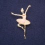 Brooch 'Ballerina' with mother-of-pearl, yellow metal