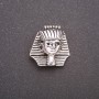 Brooch 'Pharaoh' in gray metal 25x25 mm