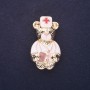 Bear Doctor Brooch Enamel White-Red