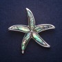 Brooch-Pendant Sea Star with Chalcedony 53×53mm