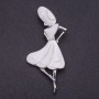 Pendant-kinesh Madam Mother-of-Pearl metal color "silver", length 8.4 cm