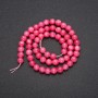 Artificial tourmaline beads, smooth round balls, on thread, 6mm diameter, 38cm length (+/-)