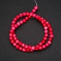 Beads on a Thread, Synthetic Rhodochrosite, Smooth Round Beads, Diameter 6 (+/-) mm, Length 38 cm