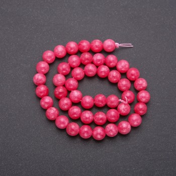 Tourmaline beads, smooth round ball, 8 mm diameter (+/-), thread length 38 cm (+/-)