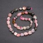 Tourmaline beads, tumbled, diameter 8x10 mm (±), length 38 cm