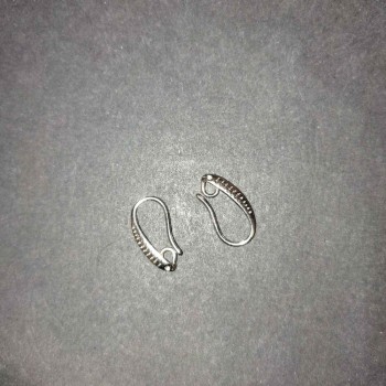 Ear wires for earrings, light metal, 15×2 mm, pair