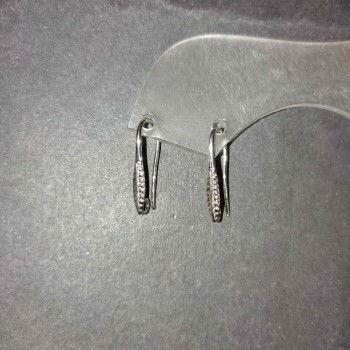 Ear wires for earrings, light metal, 19×3 mm, pair