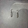 Ear wires for earrings, light metal, 19×3 mm, pair