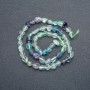 Beads on a thread of natural fluorite - oval shape, 8x6 mm, length 39 cm +