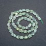 Prehnite natural stone beads on thread, haltivka shape, 8x6 mm diameter, 40 cm length +