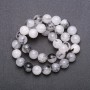 Beads of natural stone Rutile Quartz "Hairy" black on a thread, smooth bead, diameter 10 mm, length 39 cm