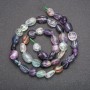 Beads on a strand of natural fluorite, diameter 7–9 mm, length 40 cm