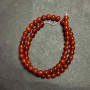 Carnelian beads, smooth round beads, thread, 6mm diameter, 38cm length (±)