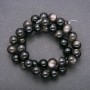Beads from natural stone Silvery Obsidian, smooth round beads, 10 mm diameter (+/-) mm, 38 cm length