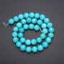 Aquamarine Beads - Smooth Round Bead on Thread, 10mm Diameter, 38 cm Length (+/-)