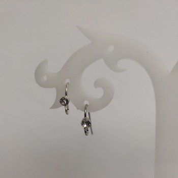 Gray metal earring posts, 3 mm, length 3.5 cm, pair