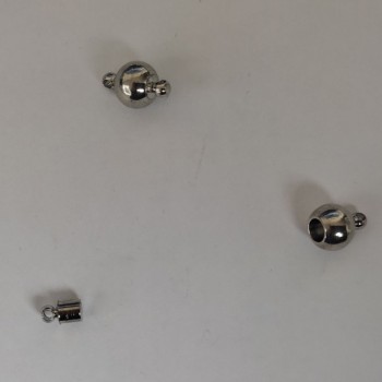 Magnetic jewelry clasp 8×13 mm, silver-colored metal