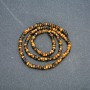Tiger's Eye natural stone bead strand, faceted rondel, diameter 4x2.5 mm, length 39 cm +