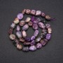 Charoite natural stone beads, haltivka shape, diameter 8x12 mm (±), length 38 cm