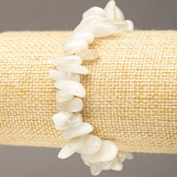 Aventurine natural stone bracelet, 'Needle' chip on an elastic cord, diameter 11-23×3-6(±)mm, length 18 cm