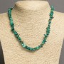 Chrysocolla Chip Necklace on a Thread, natural stone, 6 mm diameter, length 46–48 cm