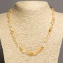 Faceted Citrine Necklace, 8x6 mm diameter, length 48-50 cm +
