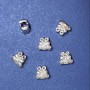 Pandora Bead Krit Findings 12x10, hole diameter 5 mm, faceted 20 g +/- 9 pcs