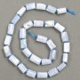 Beads on thread, natural stone, Blue Agate, Faceted, diameter 12-11×7-6 mm, length 40 cm+