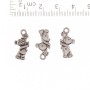 Bear Cub Pendant with Flower, 19×10 mm, packaging 20 g ± 21 pcs
