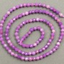 Natural phosphosiderite gemstone, faceted beads on thread, 3.5 mm diameter, 40 cm length