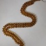 Beads Czech Crystal Honey Transparent Faceted Rondelle, 8x6mm, length 40-42 cm+