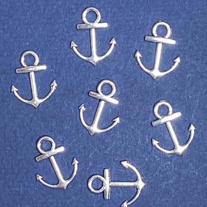 Anchor Pendant Findings, 2 cm, 20 g, +/- 28 pcs