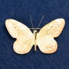 Peach-Colored Butterfly Brooch, gold-tone metal, 55x39 mm