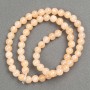 Beads on Thread 'Selenite' (Synthetic Acrylic) Smooth Round Beads, 6.5 mm Diameter, 40 cm Length