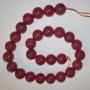 Artificial Jasper Beads on Thread, 14 mm diameter, 37 cm length