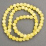 Citrine Beads on Fishing Line (Synthetic Acrylic) Smooth Beads, 6 mm Diameter