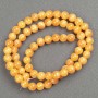 Beads on a thread Citrine (synthetic acrylic), smooth ball, 6mm diameter, 40cm length